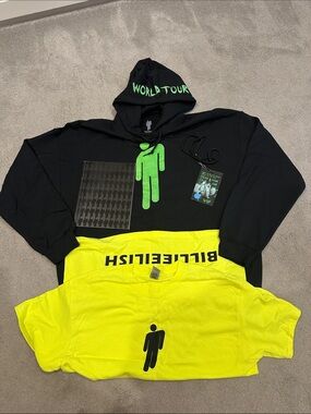 Billie Eilish VIP Merch package from her World Tour in 2019 plus hoodie/tshirt.